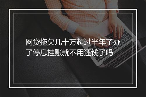 网贷拖欠几十万超过半年了办了停息挂账就不用还钱了吗