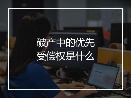 破产中的优先受偿权是什么