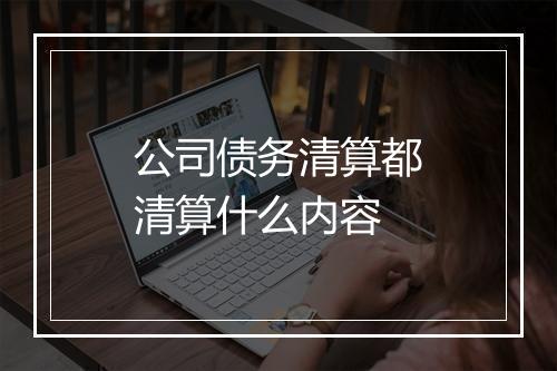 公司债务清算都清算什么内容