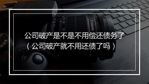 公司破产是不是不用偿还债务了（公司破产就不用还债了吗）