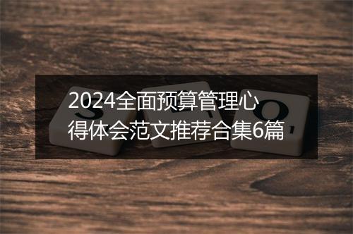 2024全面预算管理心得体会范文推荐合集6篇