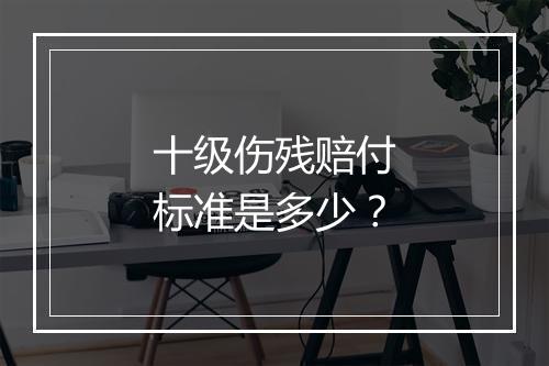 十级伤残赔付标准是多少？