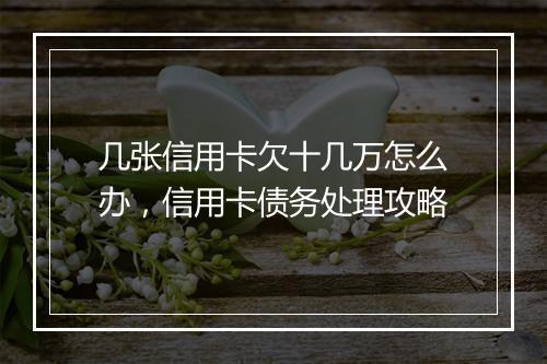 几张信用卡欠十几万怎么办，信用卡债务处理攻略
