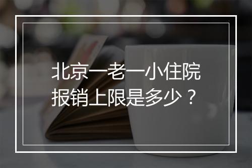 北京一老一小住院报销上限是多少？