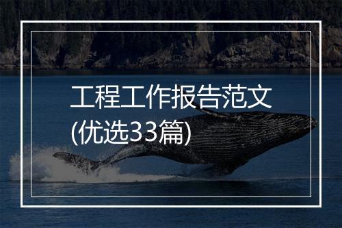 工程工作报告范文(优选33篇)