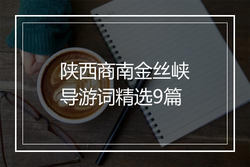 陕西商南金丝峡导游词精选9篇