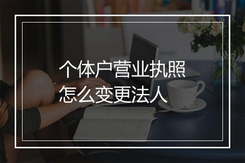 个体户营业执照怎么变更法人