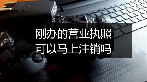 刚办的营业执照可以马上注销吗
