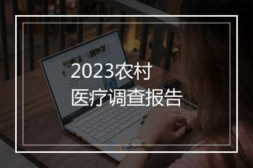 2023农村医疗调查报告
