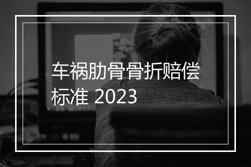 车祸肋骨骨折赔偿标准 2023