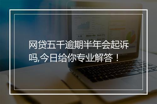 网贷五千逾期半年会起诉吗,今日给你专业解答！