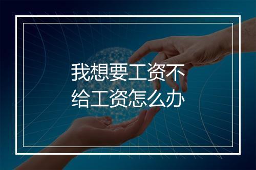 我想要工资不给工资怎么办