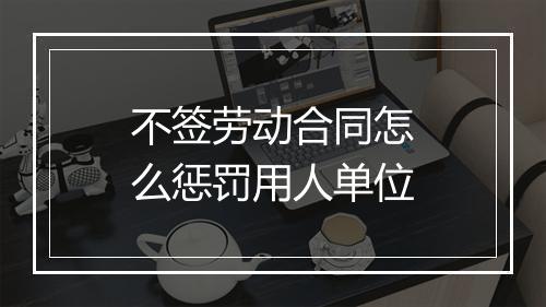 不签劳动合同怎么惩罚用人单位