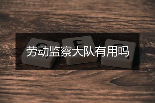 劳动监察大队有用吗