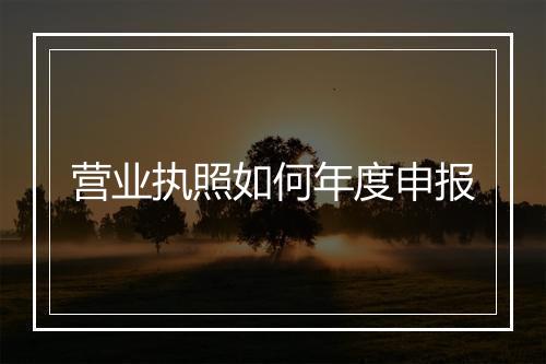 营业执照如何年度申报