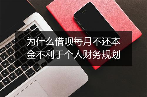 为什么借呗每月不还本金不利于个人财务规划