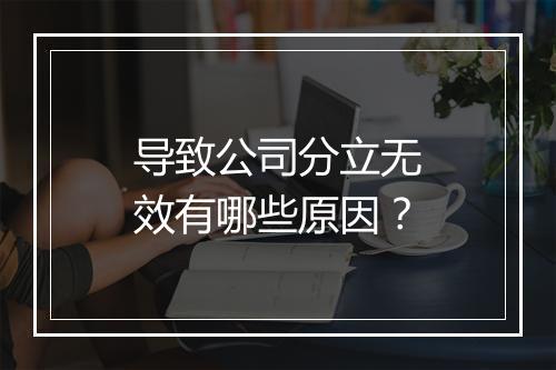 导致公司分立无效有哪些原因？
