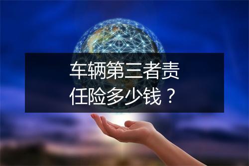 车辆第三者责任险多少钱？
