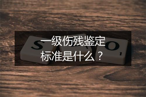 一级伤残鉴定标准是什么？