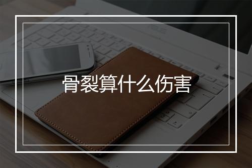 骨裂算什么伤害