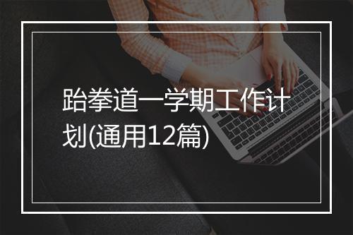 跆拳道一学期工作计划(通用12篇)