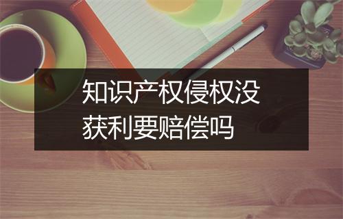 知识产权侵权没获利要赔偿吗