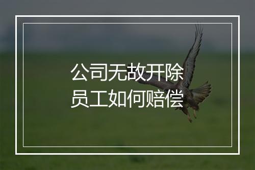 公司无故开除员工如何赔偿
