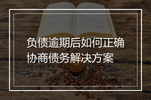 负债逾期后如何正确协商债务解决方案