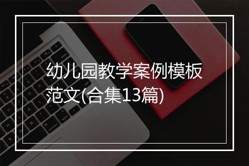 幼儿园教学案例模板范文(合集13篇)