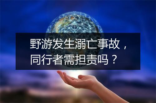 野游发生溺亡事故，同行者需担责吗？