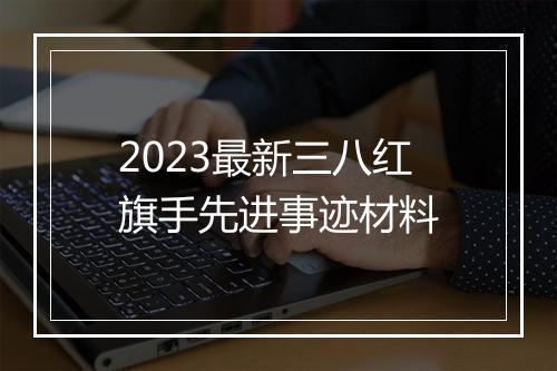2023最新三八红旗手先进事迹材料