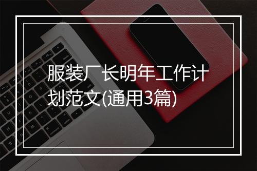 服装厂长明年工作计划范文(通用3篇)