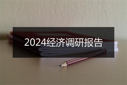 2024经济调研报告