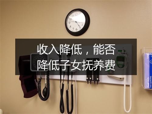 收入降低，能否降低子女抚养费