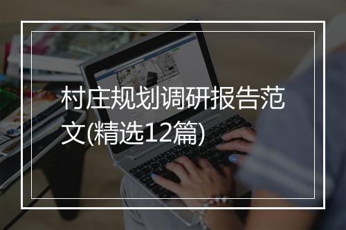 村庄规划调研报告范文(精选12篇)