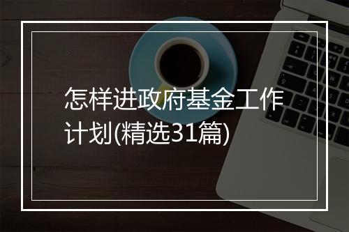 怎样进政府基金工作计划(精选31篇)
