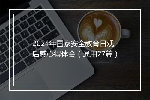 2024年国家安全教育日观后感心得体会（通用27篇）