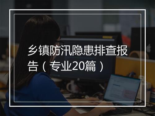 乡镇防汛隐患排查报告（专业20篇）