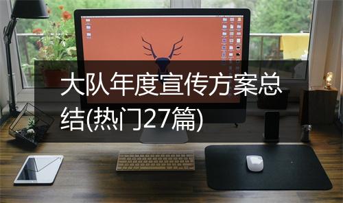 大队年度宣传方案总结(热门27篇)
