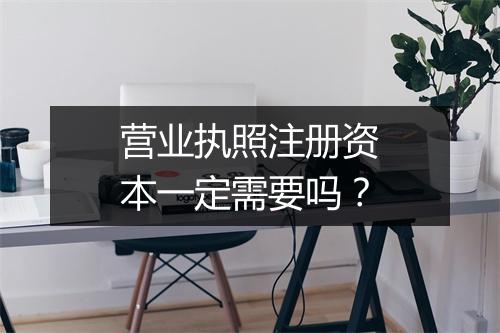 营业执照注册资本一定需要吗？