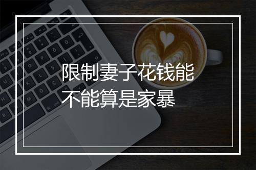 限制妻子花钱能不能算是家暴