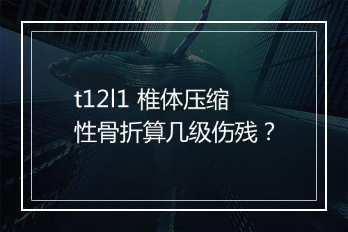 t12l1 椎体压缩性骨折算几级伤残？