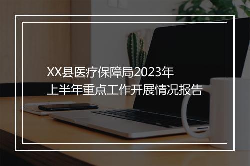 XX县医疗保障局2023年上半年重点工作开展情况报告