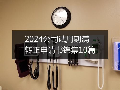 2024公司试用期满转正申请书锦集10篇