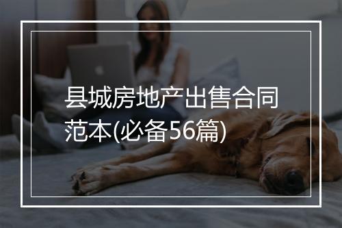县城房地产出售合同范本(必备56篇)