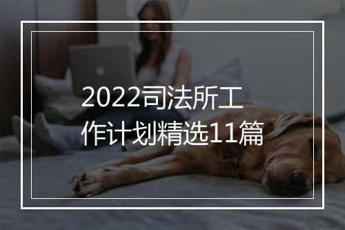 2022司法所工作计划精选11篇