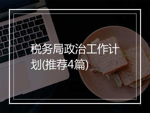 税务局政治工作计划(推荐4篇)