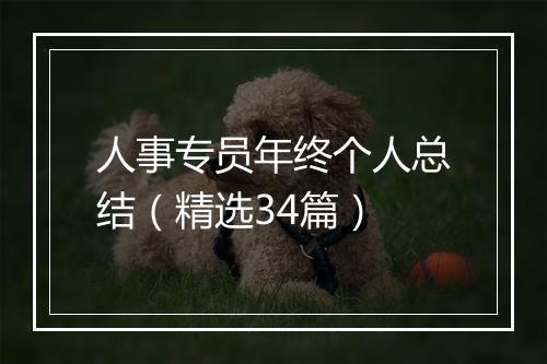 人事专员年终个人总结（精选34篇）