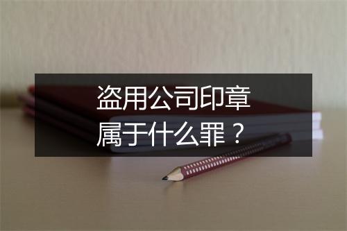 盗用公司印章属于什么罪？