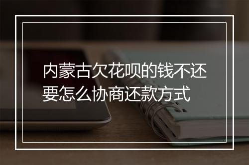 内蒙古欠花呗的钱不还要怎么协商还款方式